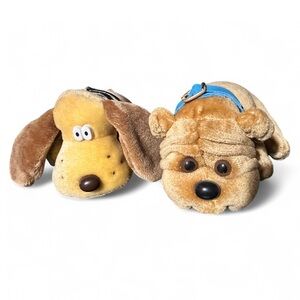 Vintage Tara Toy Kennel Kuddlees Kuddles 2 Dogs 5" Plush